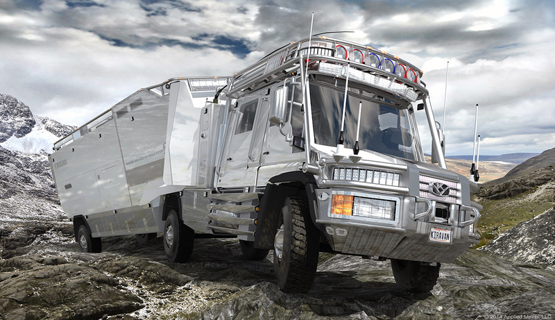 Illustration for article titled Este camión de alta tecnología para expediciones es el Optimus Prime de las autocaravanas